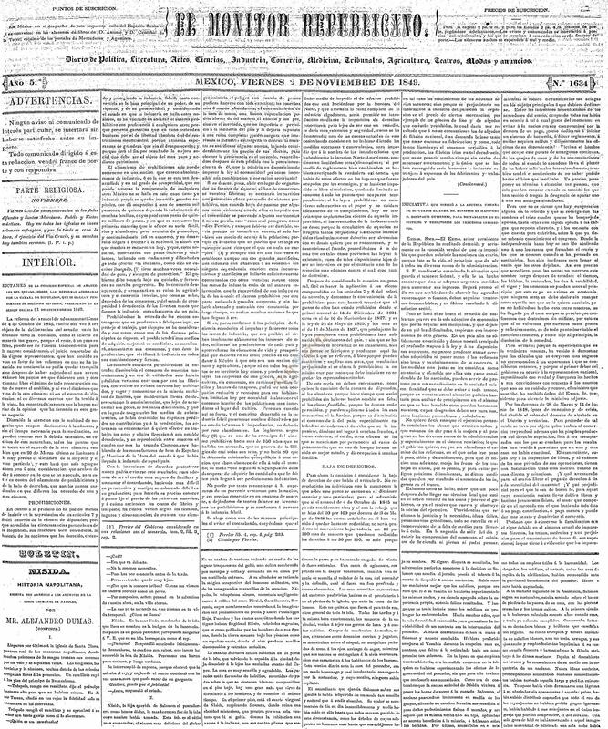 El Monitor Republicano (1849, 11, 2)