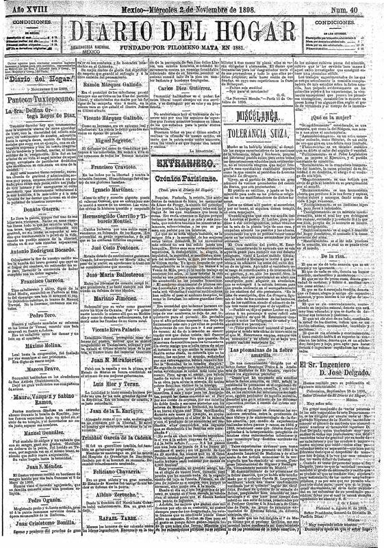 El Diario del Hogar (1898, 11, 2)