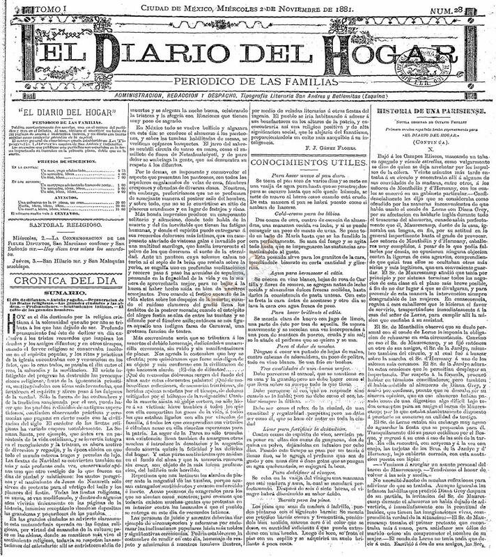 El Diario del Hogar (1881, 11, 2)
