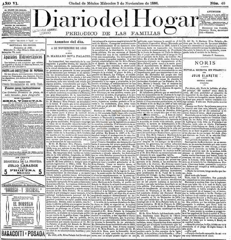 El Diario del Hogar (1886, 11, 3)