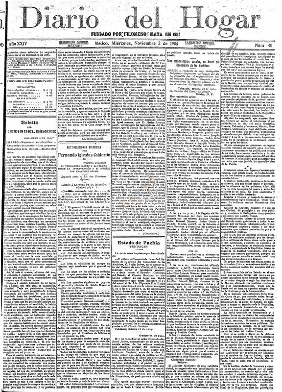 El Diario del Hogar (1904, 11, 2)